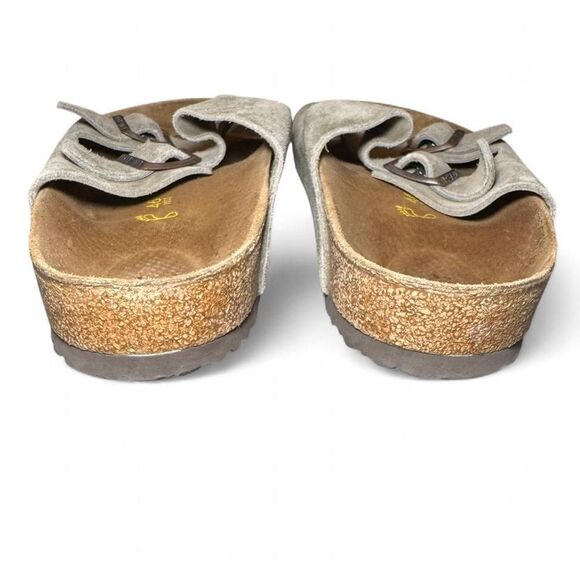 Birkenstock Suede Leather Sandals Arizona Style Gray Size 46 M13 Made in Germany - Picture 5 of 7